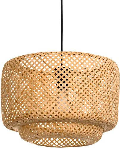 EGLO Hettonle Hanglamp - E27 - Ø 42 cm - Zwart/Hout