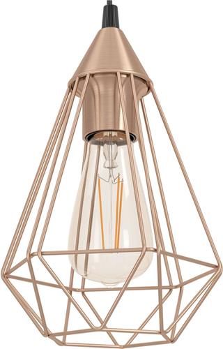 EGLO Tarbes Hanglamp - E27 - Ø 17,5 cm - Zwart/Koper