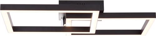 BRILLIANT lamp, Kjorn LED plafondlamp 2-vlammen zwart, metaal/kunststof, 1x 33W LED geïntegreerd, (3300lm, 3000K), A+