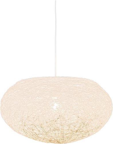 QAZQA corda - Design Hanglamp - 1 lichts - Ø 500 mm - Wit - Woonkamer | Slaapkamer | Keuken