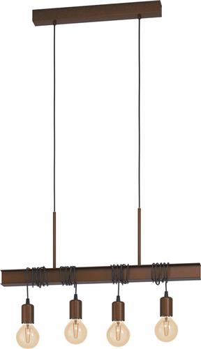 EGLO Townshend 4 Hanglamp - E27 - 70 cm - Bruin