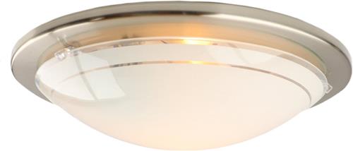 EGLO Planet 1 Plafond- en Wandlamp - E27 - Ø 29 cm - Zilver/Wit