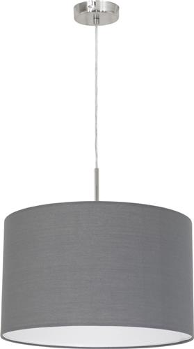 EGLO Pasteri - Hanglamp - 1 Lichts - Ø380mm. - Nikkel-Mat - Grijs