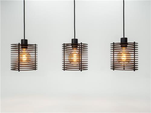 EGLO Segovia Hanglamp - E27 - 88 cm - Zwart - Staal/Hout