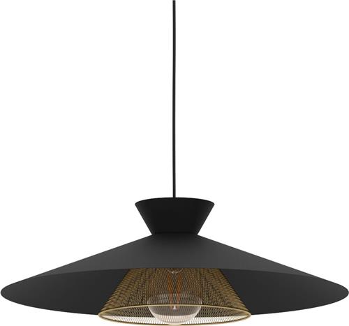 EGLO Grizedale Hanglamp - E27 - Ø 50 cm - Zwart/Goud - Staal