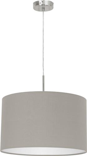 EGLO Pasteri - Hanglamp - 1 Lichts - Ø380mm. - Nikkel-Mat - Taupe