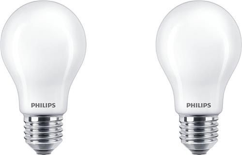 Philips energiezuinige LED Lamp Mat - 40 W - E27 - warmwit licht - 2 stuks - Bespaar op energiekosten