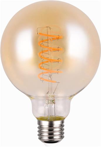 LED Lamp - Filament - Trion Spiro - E27 Fitting - 7W - Zeer Warm Wit - 1800K - Dimbaar - 400 lumen