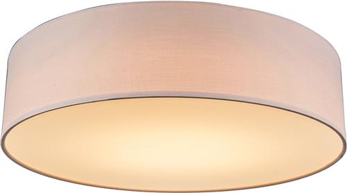 QAZQA drum led - Moderne LED Plafondlamp - 1 lichts - Ø 400 mm - Roze - Woonkamer | Slaapkamer | Keuken