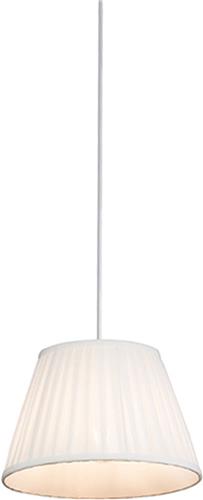 QAZQA Plisse - Retro Hanglamp - 1 lichts - Ø 250 mm - Crème - Woonkamer | Slaapkamer | Keuken