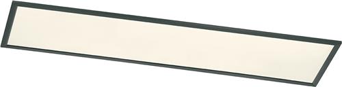 LED Plafondlamp - Plafondverlichting - Trion Povino - 31W - Warm Wit 3000K - Dimbaar - Rechthoek - Mat Zwart - Aluminium