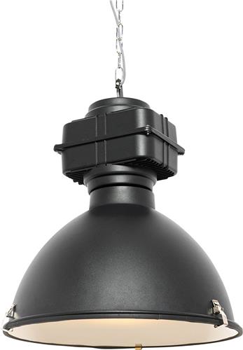 QAZQA sicko - Industriele Hanglamp - 1 lichts - Ø 53.5 cm - Zwart - Industrieel - Woonkamer | Slaapkamer | Keuken