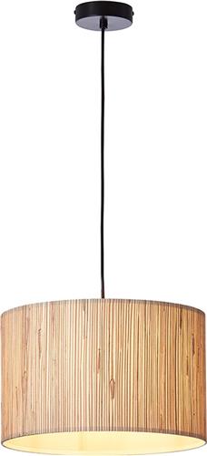 Brilliant Wimea - Hanglamp - E27 max 1x40W - Zwart/Nature