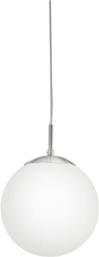 EGLO Rondo - Hanglamp - 1 Lichts - Ø200mm. -Nikkel-Mat - Wit