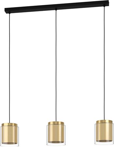 EGLO Lagunitas Hanglamp - E27 - 91 cm - Zwart/Geelkoper/Goud