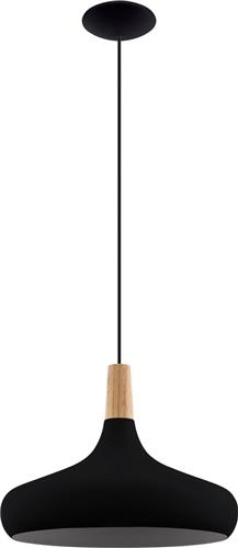 EGLO Sabinar Hanglamp - E27 - Ø 40 cm - Zwart/Bruin