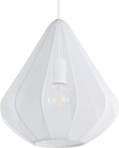 EGLO Dolwen Hanglamp - E27 - Ø 33,5 cm - Wit - Textiel