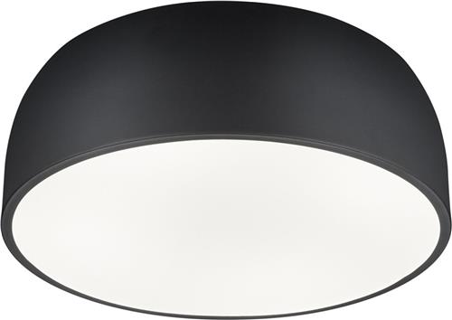 LED Plafondlamp - Plafondverlichting - Trion Barnon - E27 Fitting - 4-lichts - Rond - Mat Zwart - Aluminium