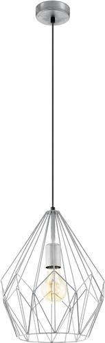 EGLO Carlton Hanglamp - E27 - Ø 31 cm - Zilver