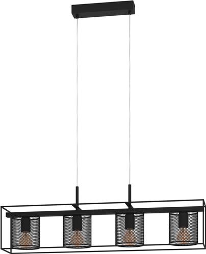 EGLO Catterick Hanglamp - E27 - 91 cm - Zwart