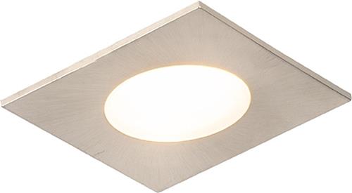 QAZQA simply - Moderne LED Inbouwspot - 1 lichts - L 83 mm - Staal - Woonkamer | Slaapkamer | Keuken