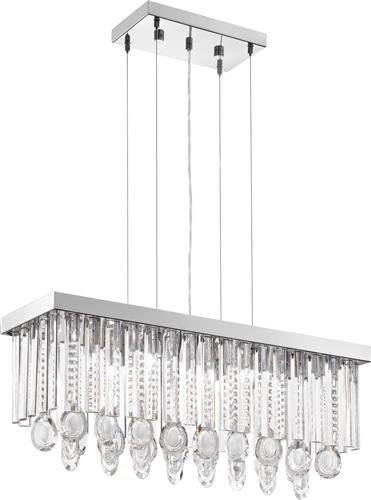 EGLO Calaonda Hanglamp - G9 - RVS;Glas - Chroom