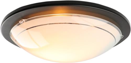 EGLO Planet 1 Plafond- en Wandlamp - E27 - Ø 29 cm - Zwart/Wit