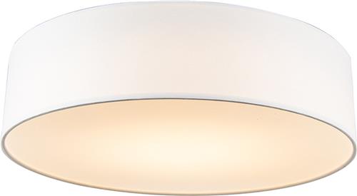 QAZQA drum led - Moderne LED Plafondlamp - 1 lichts - Ø 400 mm - Wit - Woonkamer | Slaapkamer | Keuken