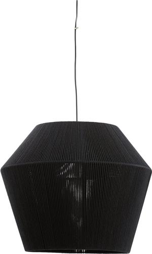 Light & Living Hanglamp Agaro - Katoen - 71cm - Zwart