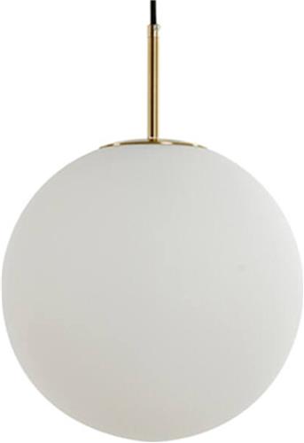 Light & Living Hanglamp Medina - Wit Glas - Ø25cm - Modern - Hanglampen Eetkamer, Slaapkamer, Woonkamer