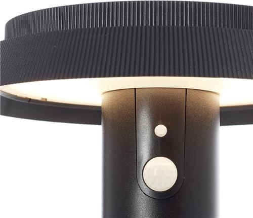 Zwarte staande lamp Alvero met sensor - G40431/06