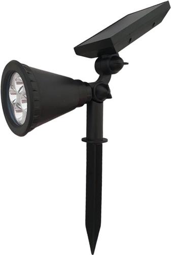 Solar LED Spike Spotlight voor tuin 2W 5.5V DC (4 LED's) - Koel wit licht - Overig - 4 LED - SILUMEN