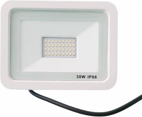 LED Buitenschijnwerper 30W IP66 WIT - Koel wit licht - Aluminium - Wit - Unité - Wit Froid 6000K - 8000K - SILUMEN