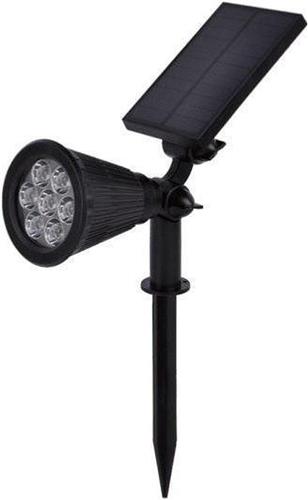 Solar LED Spike Spotlight voor tuin 1.5W 6V DC - Warm wit licht - Kunststof - Wit Chaud 2300K - 3500K - SILUMEN