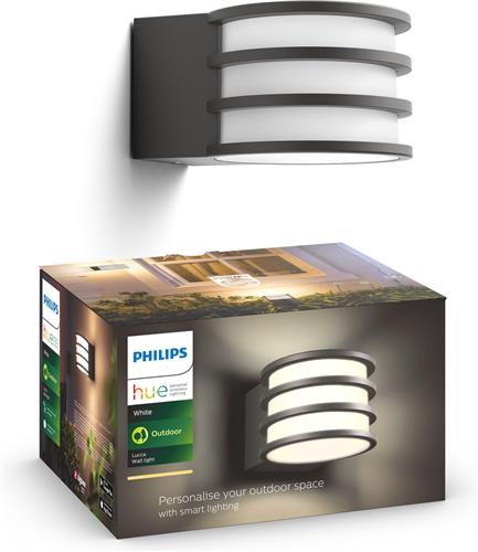 Philips Hue Lucca muurlamp - warmwit licht - zwart