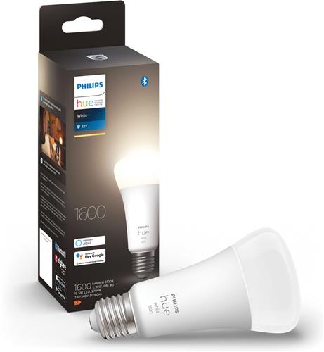 Philips Hue Slimme Verlichting Standaard Lichtbron E27 - zachtwit licht - 15,5W - Bluetooth - 1 stuk