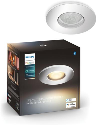 Philips Hue Adore badkamerinbouwspot - warm- tot koelwit licht  1-pack - chroom