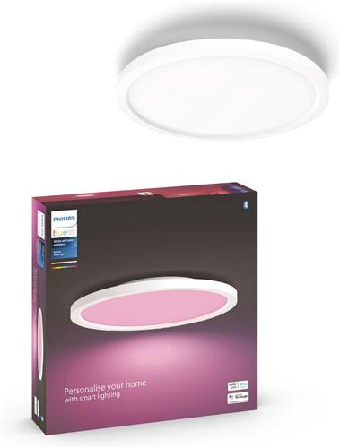 Philips Hue Surimu - paneellamp - wit en gekleurd licht - wit - rond