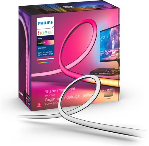 Philips Hue Play gradient lightstrip PC monitor - wit en gekleurd licht  24-27 inch monitor