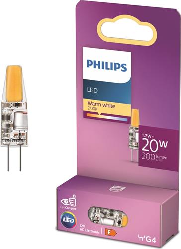 Energiezuinige Philips LED Capsule Transparant - 20 W - G4 - warmwit licht - Bespaar op energiekosten