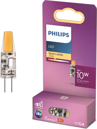 Energiezuinige Philips LED Capsule Transparant - 10 W - G4 - warmwit licht - Bespaar op energiekosten