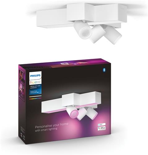 Philips Hue Centris opbouwspot - wit en gekleurd licht - 3-spots - wit - kruisvorm