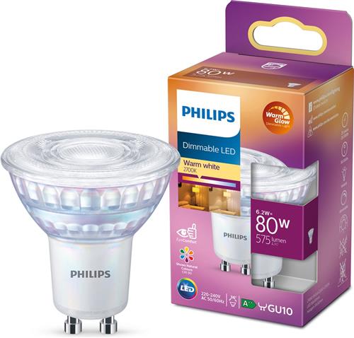 Philips Dimbare LED Spot 80W GU10 Warm Wit