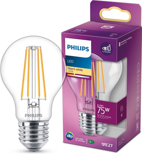 Philips Led Classic 75w E27 Ww A60 Cl Nd Srt4 Verlichting