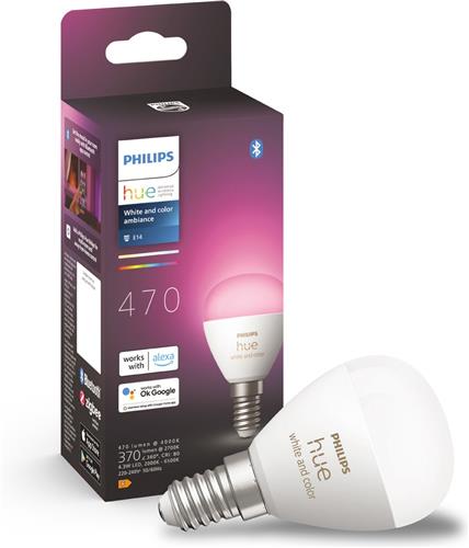 Philips Hue kogellamp - wit en gekleurd licht - 1-pack - E14