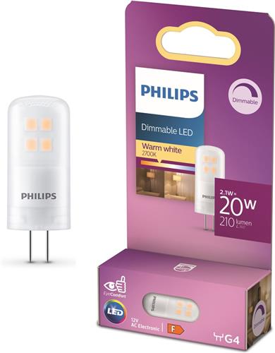 Energiezuinige Philips LED Capsule Transparant - 20 W - G4 - Dimbaar warmwit licht - Bespaar op energiekosten