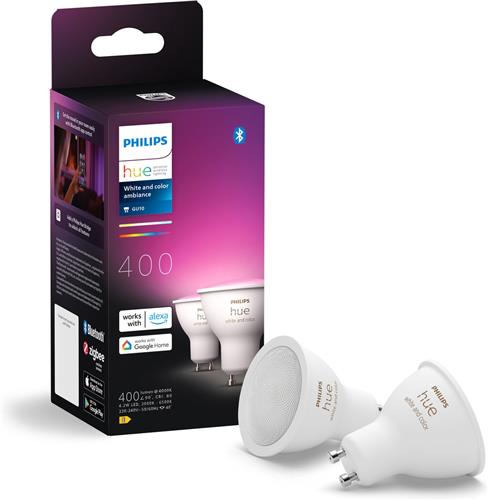 Philips Hue Spot - wit en gekleurd licht - 2 pack - GU10