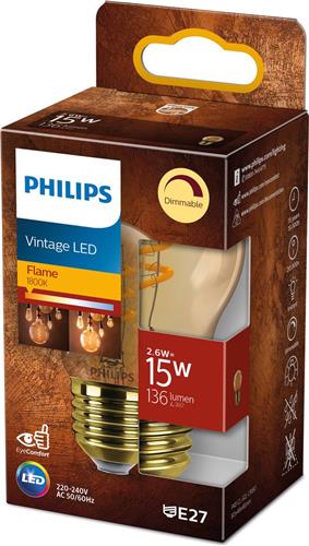 Philips LED Kogellamp Spiraal Goud - 15 W - E27 - Dimbaar extra warmwit licht