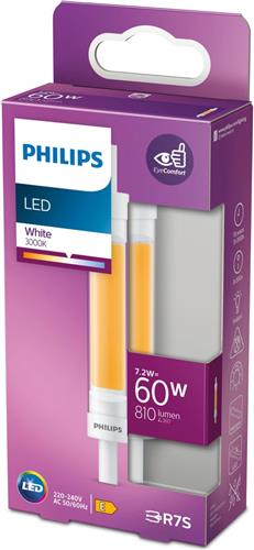 Philips LED-lamp - R7s Staaf - 7.2 W - Warmwit - (Ø x l) 15 mm x 118 mm - 1 stuk(s)