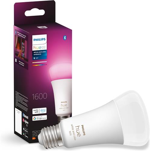 Philips Hue standaardlamp E27 Lichtbron - wit en gekleurd licht - 1-pack - 1600lm - Bluetooth